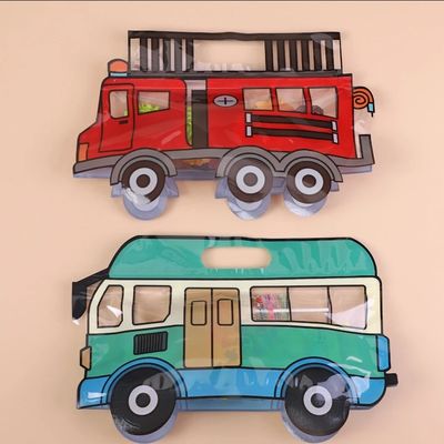 CMYK 4 colori Offest stampato sacchetto a forma di scuola per bambini regalo confezioni di caramelle