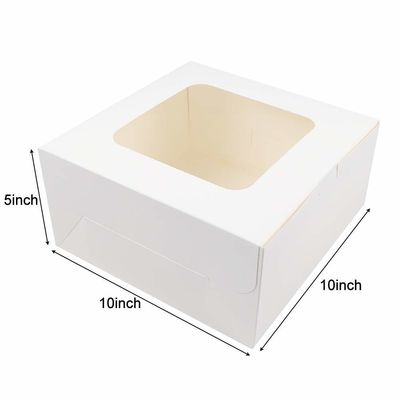 Ordine personalizzato accettato 12 x 12 x 6 pollici di cartone quadrato scatola di torta con finestra