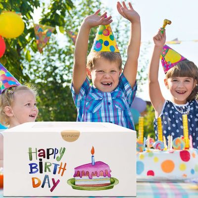 Ordine personalizzato accettato 12 x 12 x 6 pollici di cartone quadrato scatola di torta con finestra