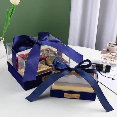 Scatola di imballaggio carta regalo per candele Logo personalizzato Luxury Acrylic trasparente scatola di archiviazione