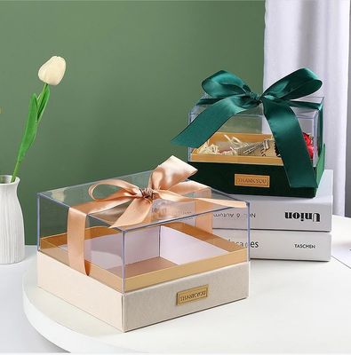 Scatola di imballaggio carta regalo per candele Logo personalizzato Luxury Acrylic trasparente scatola di archiviazione
