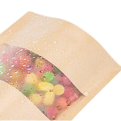 Comodo sacchetto di carta kraft marrone con cerniera per facile movimentazione e stoccaggio