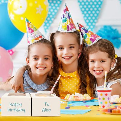 Scatole di torte a colori personalizzati da 10x10x10 per confezionare dessert e dolci