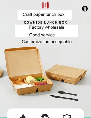 Imballaggio per snack personalizzato Cartoni di carta kraft per imballaggi per fast food