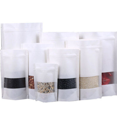 Sacchetto di imballaggio alimentare in carta kraft con cerniera e materiale PE