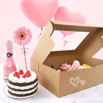 Industria alimentare carta kraft marrone 12 contare panificazione scatola di carico per muffin pasticceria cupcake