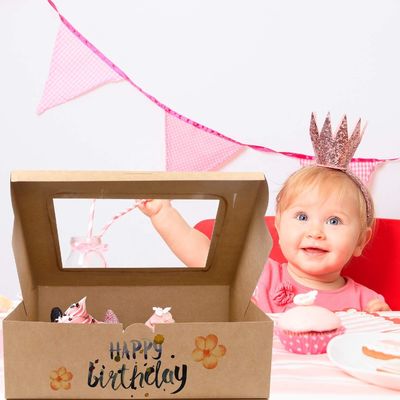 Industria alimentare carta kraft marrone 12 contare panificazione scatola di carico per muffin pasticceria cupcake