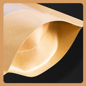 Sacchetto di carta Kraft con chiusura chiusura sigillo zipper e Stand Up Design finestra trasparente