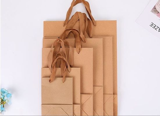 Gravnre Stampa Sacchetto di carta kraft riciclabile per prodotti per la casa Commercio alimentare