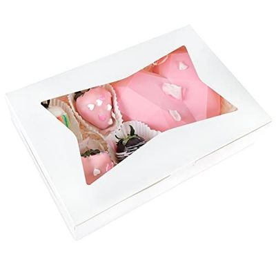 10 12 &quot;Inch High Cheese Cake Cupcake Paper Bakery Box con finestra trasparente