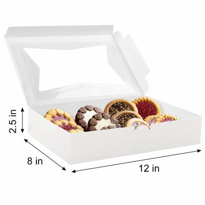 10 12 &quot;Inch High Cheese Cake Cupcake Paper Bakery Box con finestra trasparente