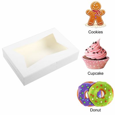10 12 &quot;Inch High Cheese Cake Cupcake Paper Bakery Box con finestra trasparente