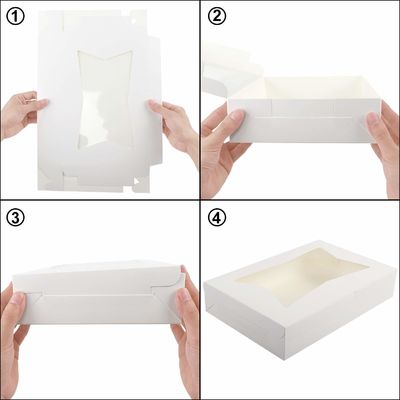 10 12 &quot;Inch High Cheese Cake Cupcake Paper Bakery Box con finestra trasparente