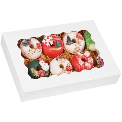 Requisiti specifici del cliente soddisfatti 12x12x12 scatole di cupcake di dimensioni personalizzate con finestre chiare