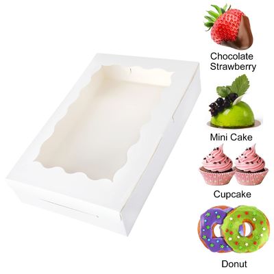 Requisiti specifici del cliente soddisfatti 12x12x12 scatole di cupcake di dimensioni personalizzate con finestre chiare