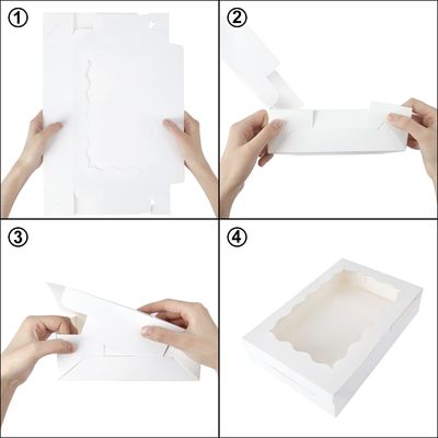 Requisiti specifici del cliente soddisfatti 12x12x12 scatole di cupcake di dimensioni personalizzate con finestre chiare