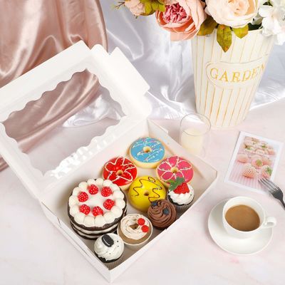 Requisiti specifici del cliente soddisfatti 12x12x12 scatole di cupcake di dimensioni personalizzate con finestre chiare