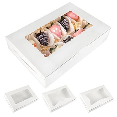 Requisiti specifici del cliente soddisfatti 12x12x12 scatole di cupcake di dimensioni personalizzate con finestre chiare