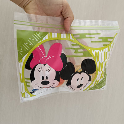Sacchetto di doppia chiusura con zip in plastica con chiusura per panini con chiusura in PE