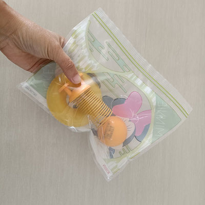Sacchetto di doppia chiusura con zip in plastica con chiusura per panini con chiusura in PE