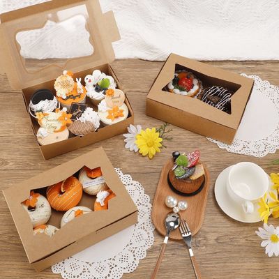 Scatole di biscotti, pasticceria, muffins, dessert, scatole preferite, cupcake con finestra.