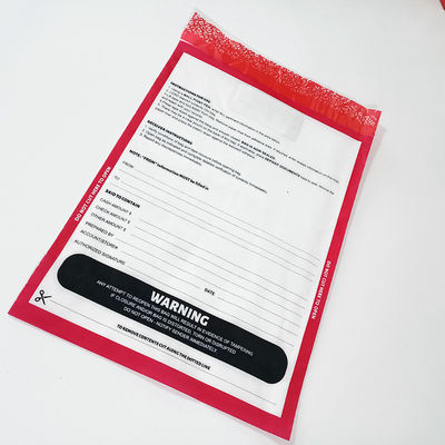 ISO9001 Certificato Borsa di plastica per corriere di sicurezza in contanti per borsa di deposito in banca con valvola