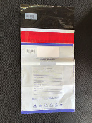 ISO9001 Certificato Borsa di plastica per corriere di sicurezza in contanti per borsa di deposito in banca con valvola
