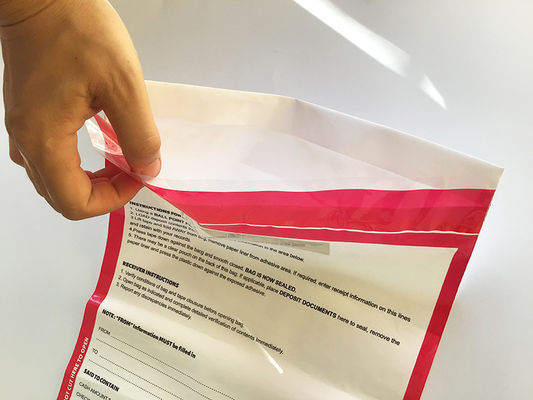 ISO9001 Certificato Borsa di plastica per corriere di sicurezza in contanti per borsa di deposito in banca con valvola