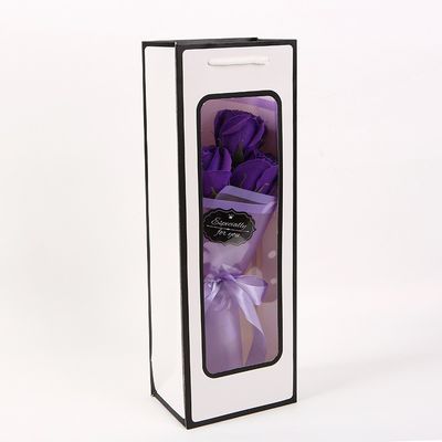 Colore personalizzato 2 strati imballaggio carta kraft bottiglia di vino whisky borse regalo per la moda