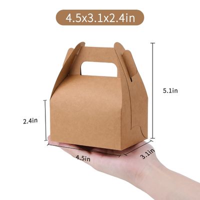 Cartone da pasticceria riciclabile usa e getta Brown Kcraft Cake Box Cartone da pasticceria con manico