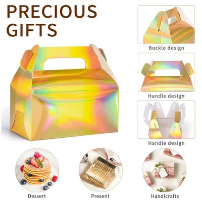 Cartone da pasticceria riciclabile usa e getta Brown Kcraft Cake Box Cartone da pasticceria con manico