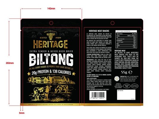 1.5 kg di carne bovina per animali da compagnia con sacchetto di imballaggio con cerniera e materiale CPP in alluminio PET PA