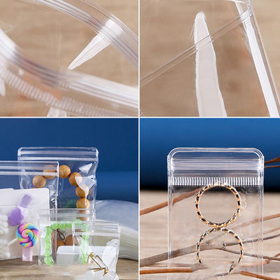 Baglietti per gioielli con cerniera di plastica chiara e spessa