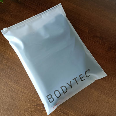 Custom Low MOQ Sacchetto di plastica con cerniera Sacchetto ristretto per abbigliamento Cerniera ghiacciata