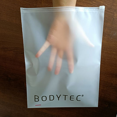 Custom Low MOQ Sacchetto di plastica con cerniera Sacchetto ristretto per abbigliamento Cerniera ghiacciata