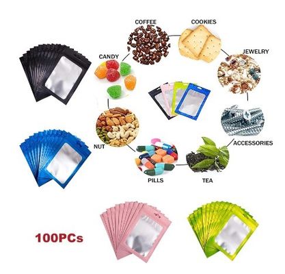 Cassa con logo personalizzato Opp Imballaggio trasparente Sacchetti di plastica stratificati Sacchetti chiudibili per cosmetici