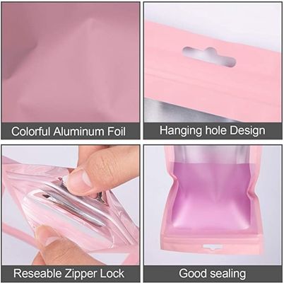 Cassa con logo personalizzato Opp Imballaggio trasparente Sacchetti di plastica stratificati Sacchetti chiudibili per cosmetici