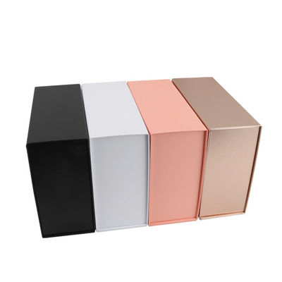 Flap Custom Matte Black Luxury Foldable Hard Paper Magnetic Closure Gift Box per regali